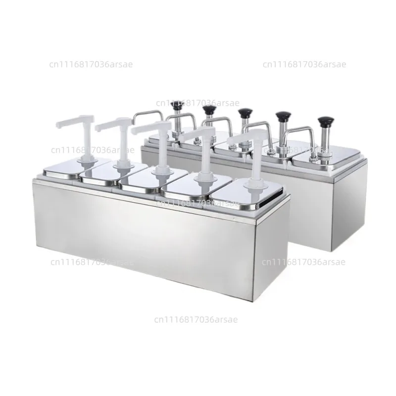 Commercial Restaurant Catering Food Warmer Stainless Steel Tabletop Ketchup Condiment Pump Sauce Dispenser With 2L