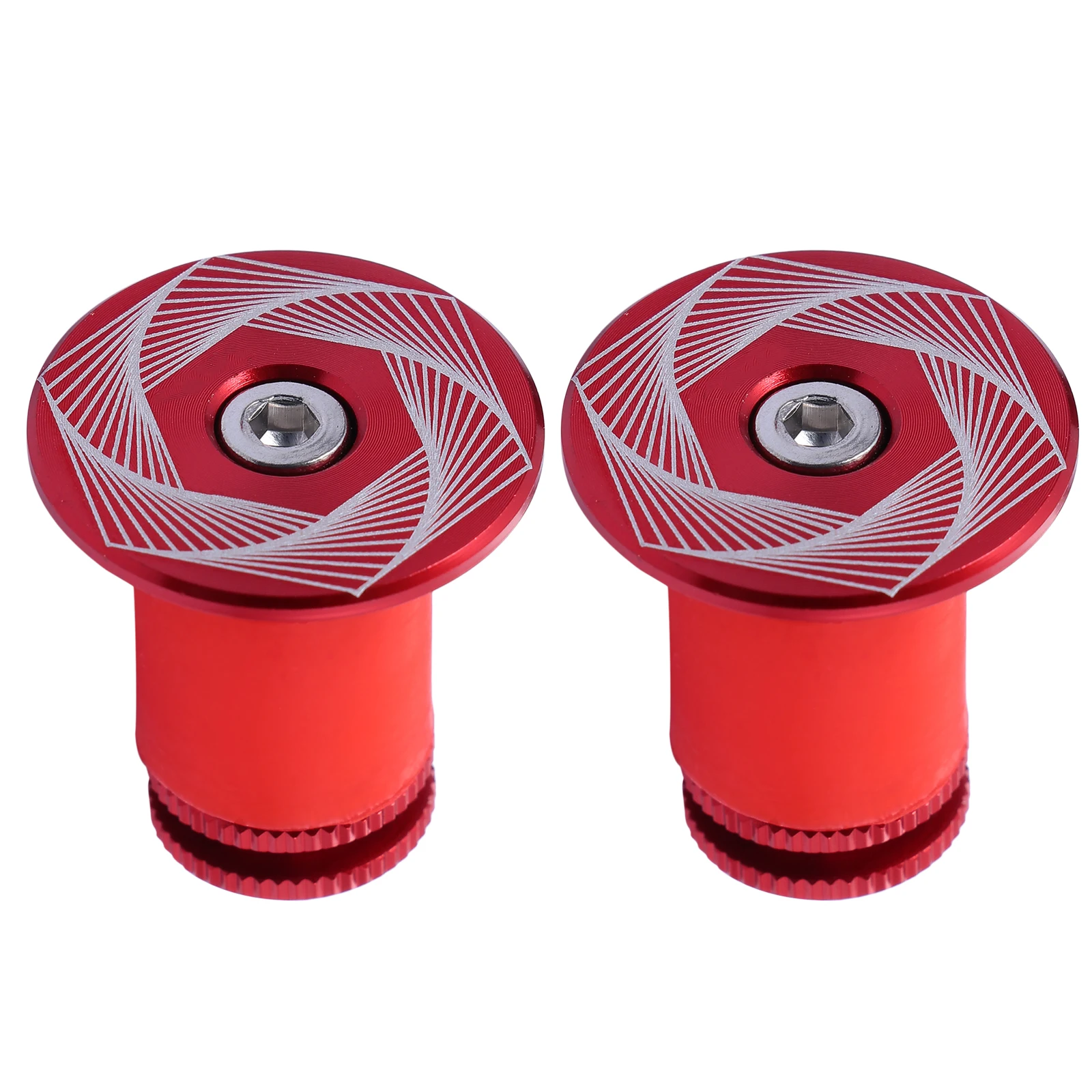 

2pcs Aluminum Alloy Handlebar End Caps Durable Bike Handle Cover 15-22.5Mm Mountain Road Cycling Accessories Bar Locking Plugs