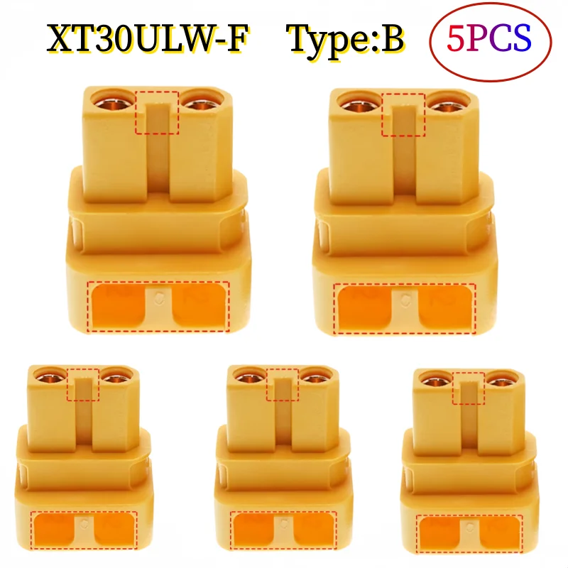 Amass XT30 Male Female Connector, XT30ULW-F Plug XT30U-M R/A 16AWG Silicone Cable Elbow Battery Charging Cable for RC Quadcopter