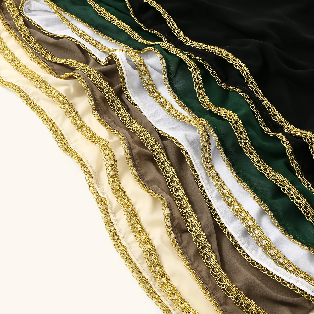 تصميم جديد الذهبي موجة الشيفون وشاح طويل قسط التطريز شال مسلم الحجاب عادي الحجاب عصابات Turbante Mujer 180*70 سنتيمتر