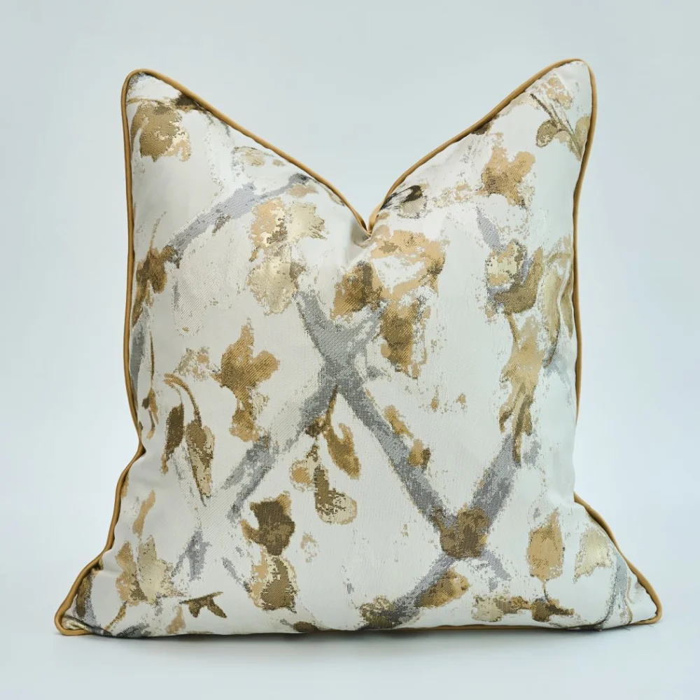 1pc Gold Cushion Cover Decorative Super Throw Pillow Cover for Ssofa Living Room