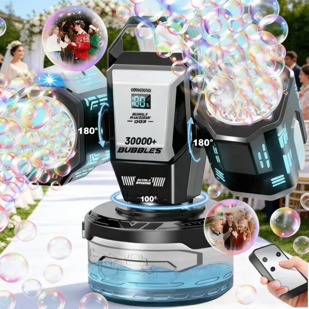 machine-a-bulles-2026-telecommande-lumieres-rvb-rechargeable-1800-mah-type-c---liquide-sans-bulles-non-inclus