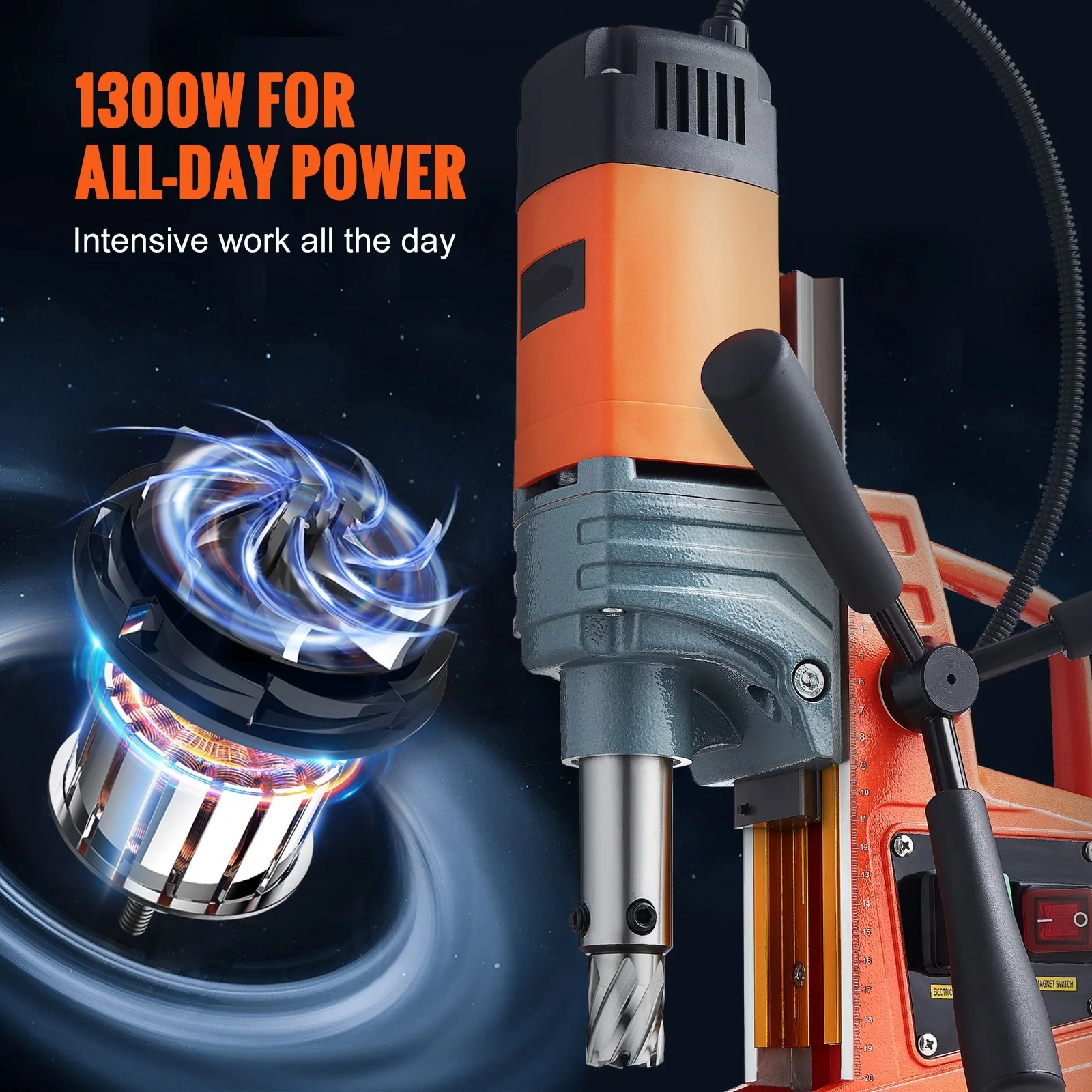 1300W Electric Drilling Machine Magnetic Drill Press Boring Diameter Power Drill 810 PRM 1-second Release Drill  13000N