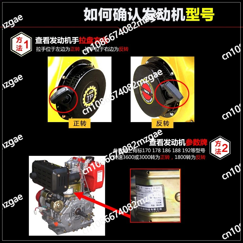 Accessori per micro coltivatore 170F173F178F186FA188F avviamento manuale del motore diesel per cambiare l'avvio dell'elettricità per modificare un set completo