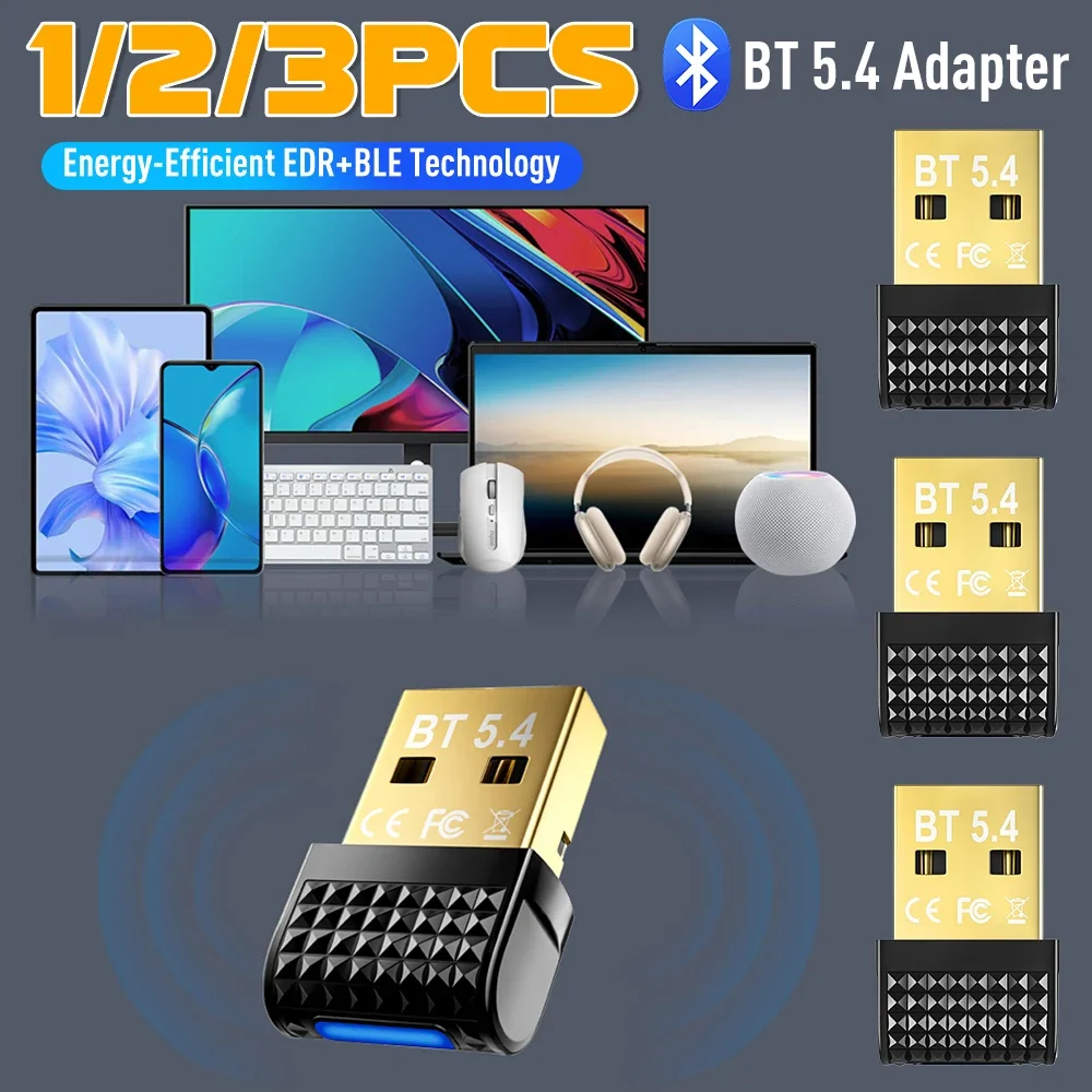 

USB Bluetooth 5.4 Adapter Transmitter Bluetooth Receiver Audio Bluetooth Dongle Wireless USB Adapter for Computer PC Laptop