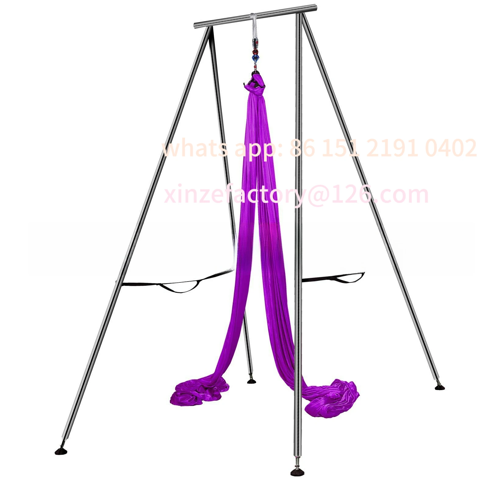 

Customizable Outdoor Portable Mobile Swing Shelf Aerial Yoga Stand Outdoor Satin Dance Support Shelf Hanger