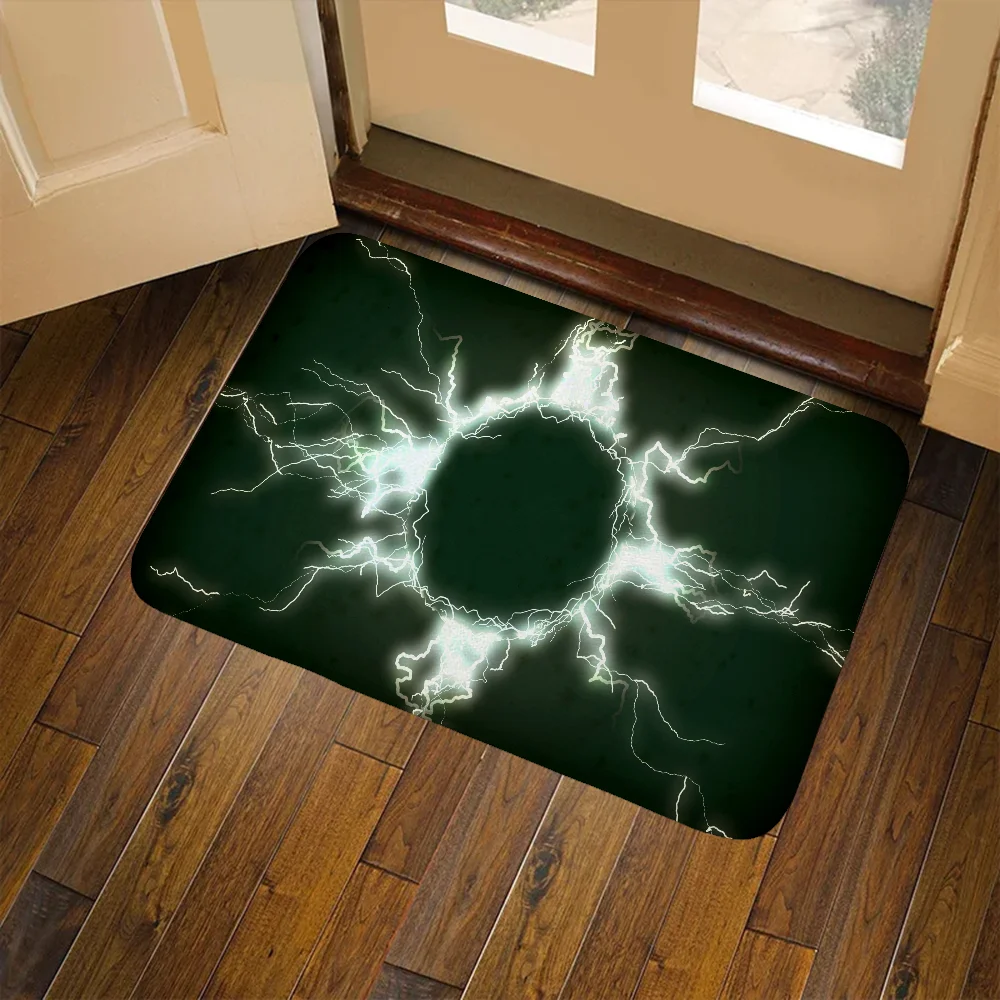 

Lightning Welcome Mat Bedrooom Carpet for Kitchen Non Slip Carpet Floor Bath Mat Super Absorbent Bathroom Rug Room Mats Balcony