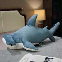 Giant Hammerhead Shark Blue Whale Plush Toys Big Sleep Pillow Christmas Gift Sea Animal Pillow Kids Stuffed Toys Room Decoration