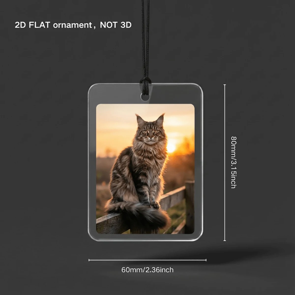 Custom Rectangular Car Decorations, Personalized Photo Printing Ornaments, Thoughtful Gifts for Dad