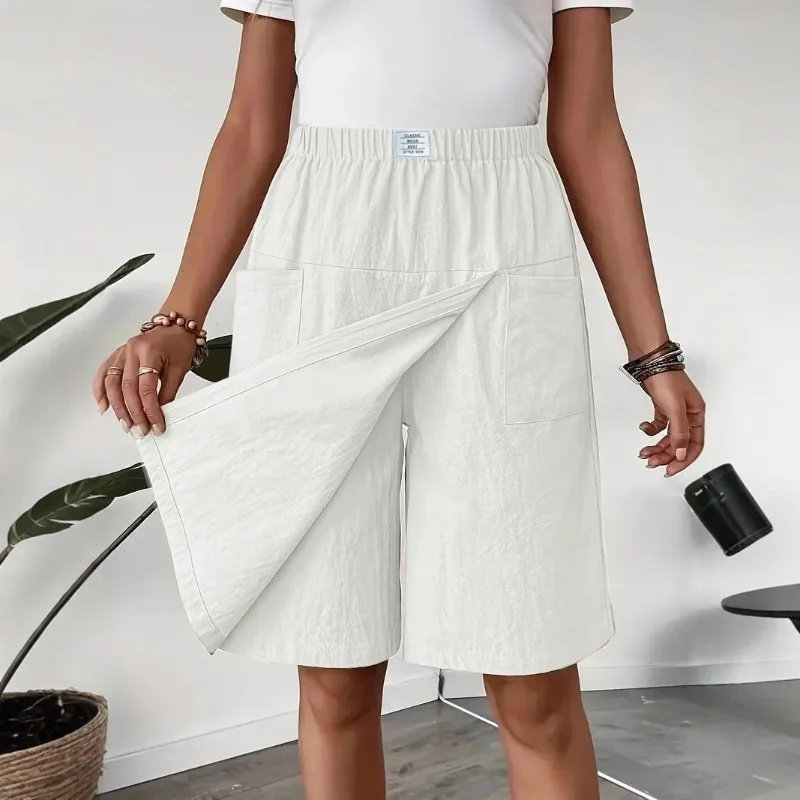 Women's Shorts Summer New Casual Women's Pocket Culottes