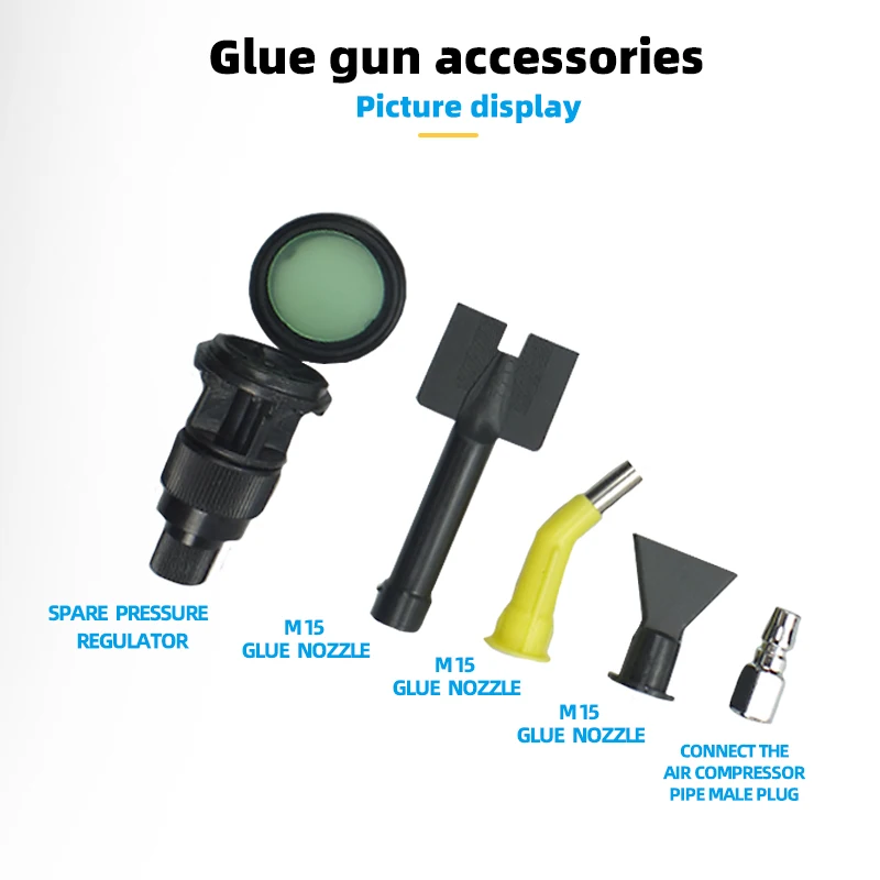 Industrial DIY grade 300-310ml hard rubber pneumatic glue gun aluminum barrel foam gun steel handle chemical machinery parts