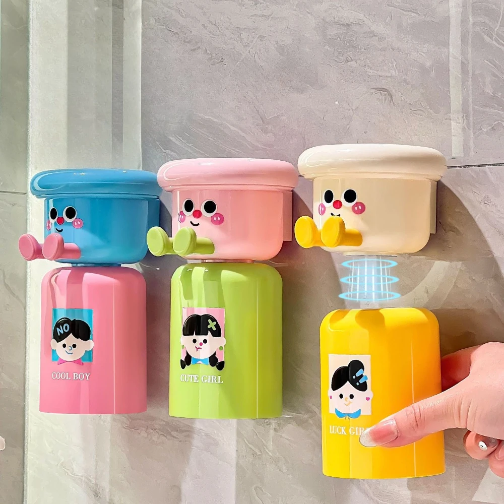 

Dopamine Magnetic Toothbrush Rack Simple Mouthwash Cup Wall-mounted Electric Toothbrush Without Drilling Toothpaste Storage Rack