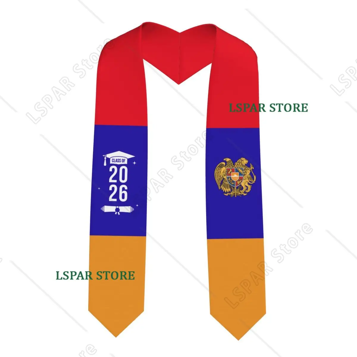 

Class Of 2026 Armenia Flag Graduation Stole Sash Scarf For International Students Proud 183CM Long