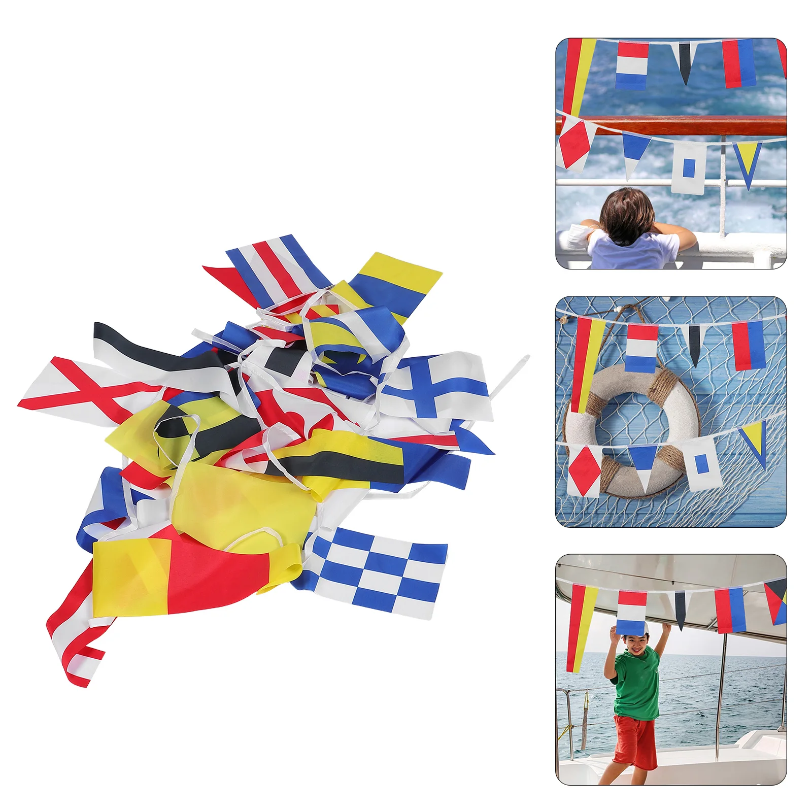 

40 Pcs Nautical Signal Flag Marine Code Flags Boat Decoration Banner International