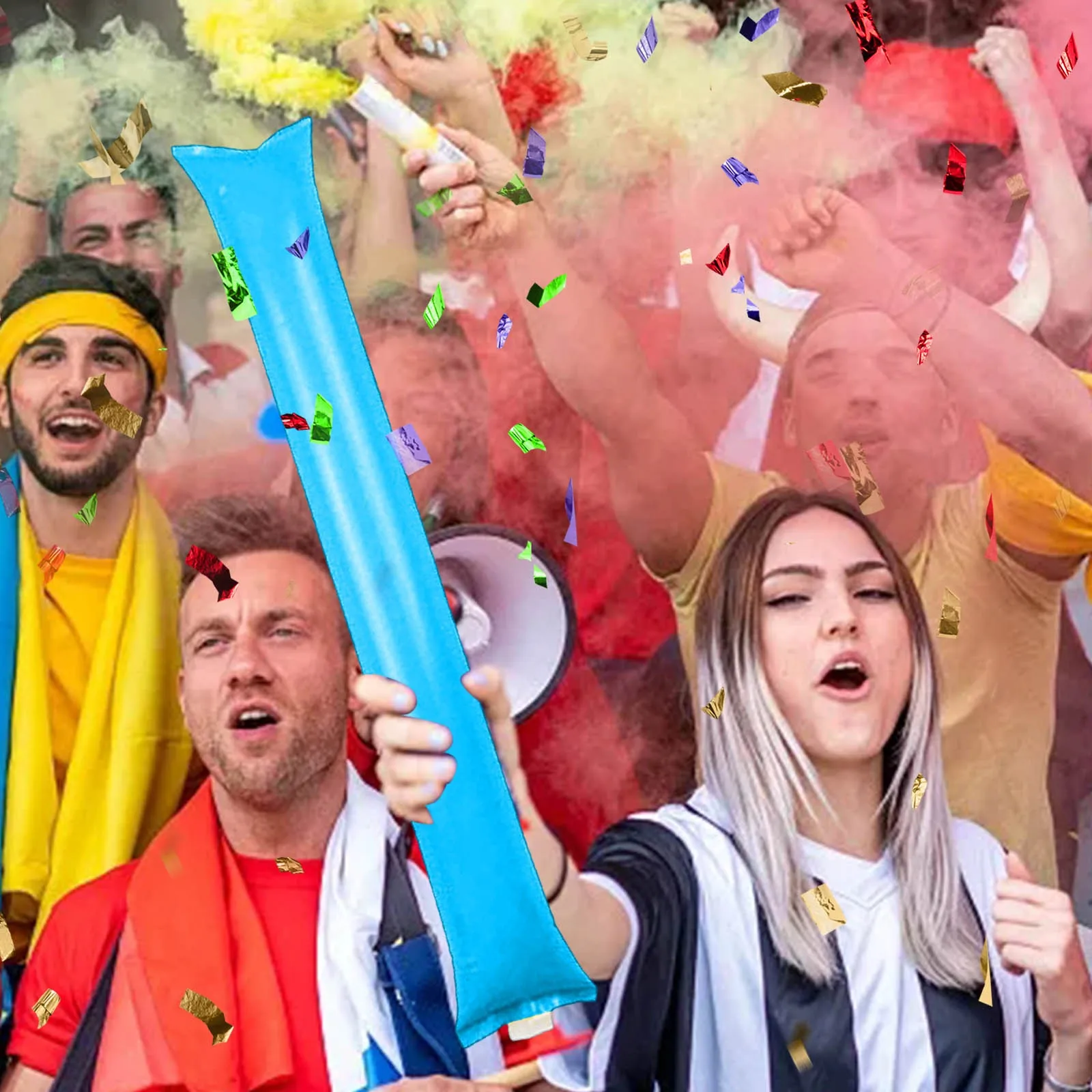 Plastic Inflatable Sticks For And Sports Events. Loud Cheerleading Sticks