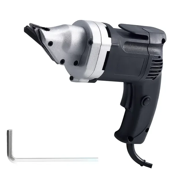 

Electric Metal Shear, 4.0-Amp Corded Sheet Cutter with 360° Swivel Head, Variable Speed, Continuous