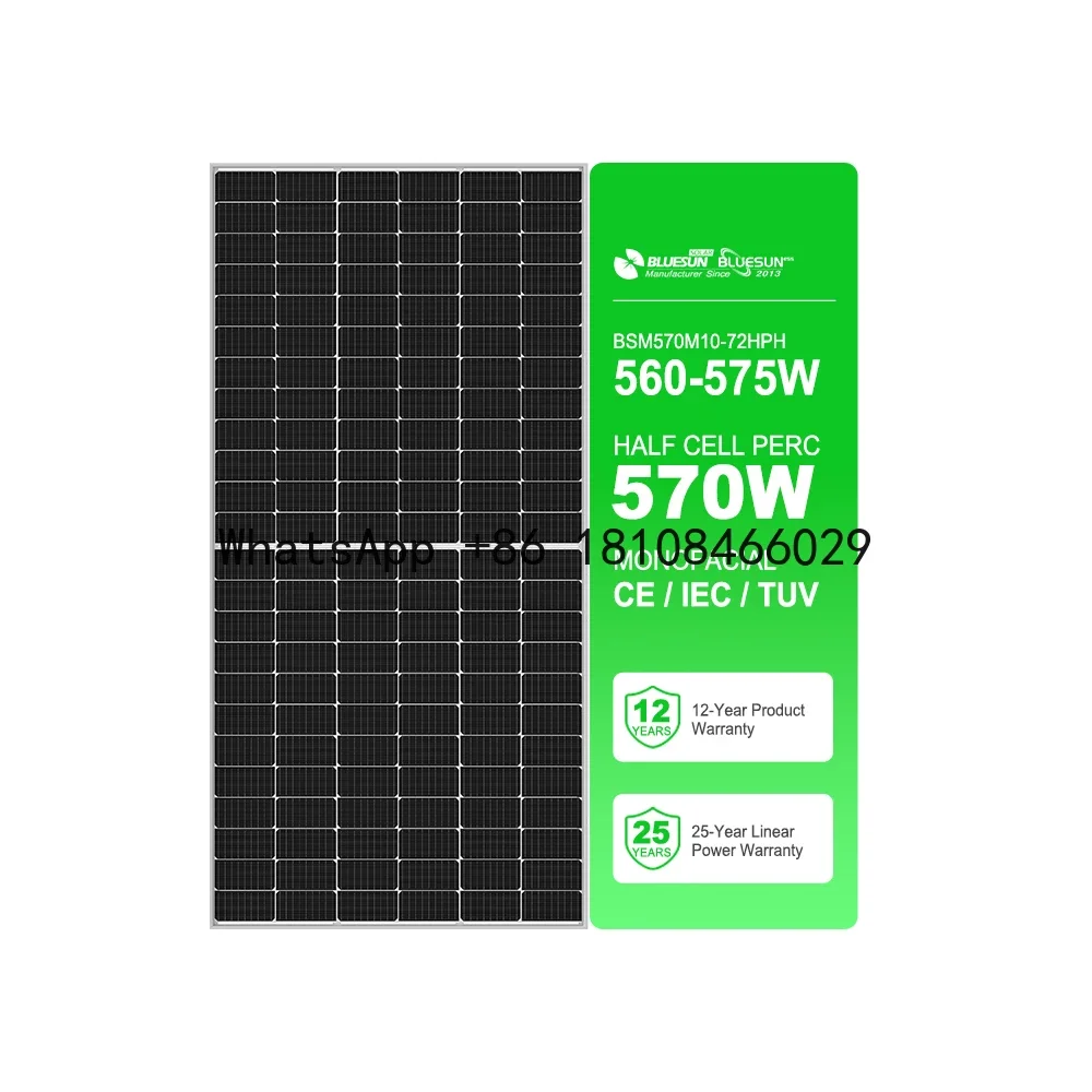 Novo produto Bluesun 570W 560w meio corte painéis solares estoque em armazém com bom preço