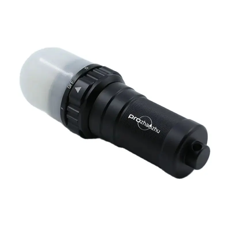Luz LED estroboscópica de buceo de aleación de aluminio LED blanco 3000 lúmenes luz de señal subacuática IP68 26650 luz de buceo recargable