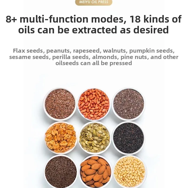 Fully automatic physical pressing can reach 95% oil yield, oil press