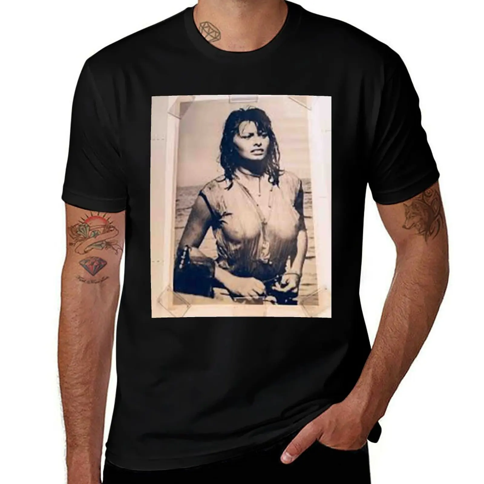 

Sophia Loren T-Shirt Blouse summer 2025 cotton man t-shirts t shirt for men