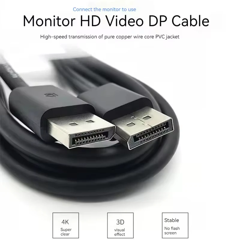 1.5 متر DP كابل DisplayPort إلى DisplayPort DP ذكر إلى ذكر سلك مطلي بالذهب فيديو صوت كمبيوتر محمول شاشة كمبيوتر مكتبي تلفزيون #6