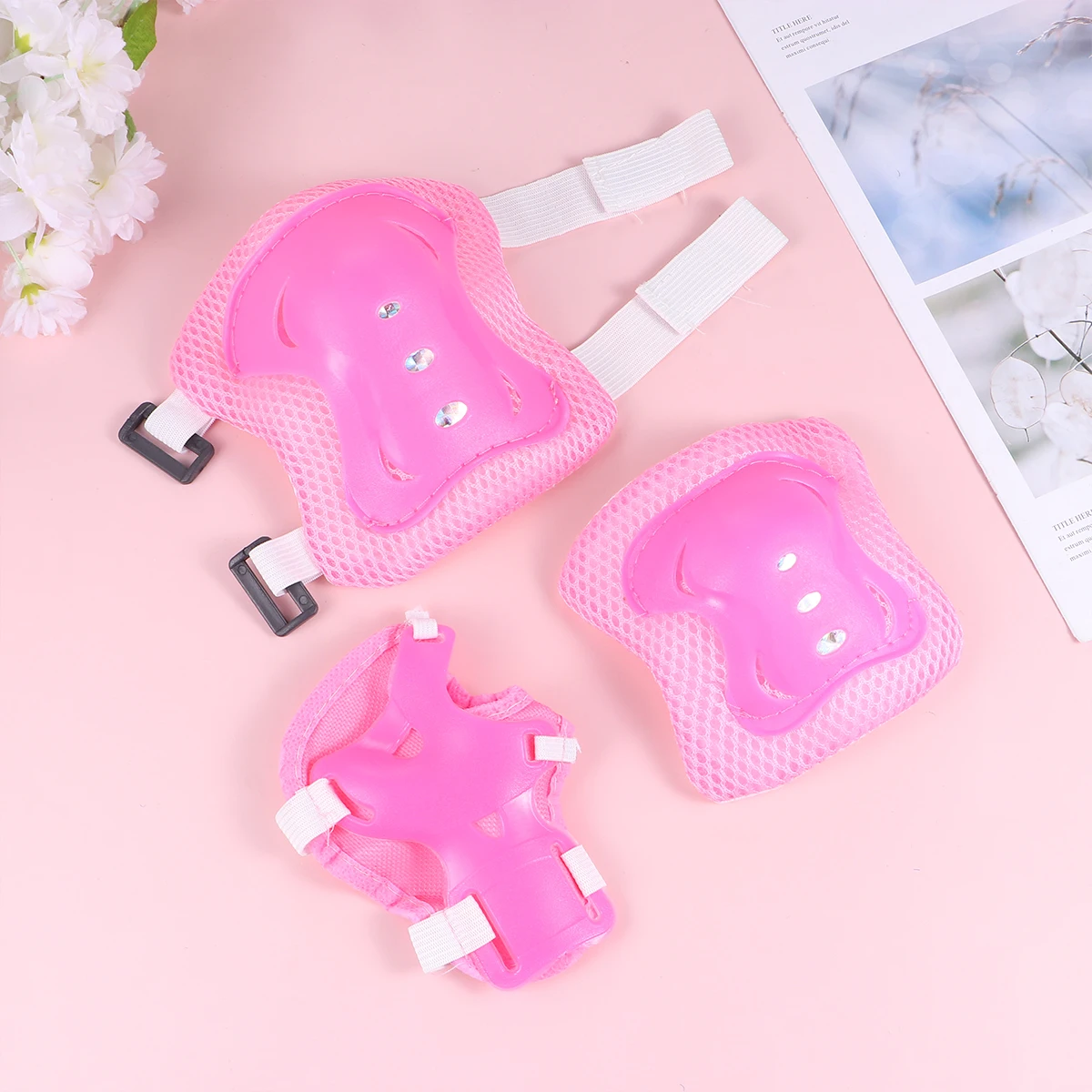 

Kids Protective Gear Set Knee Elbow Pads Wrist Guard Lightweight Sports Biking Cycling Roller Skating Skateboard Child Toddler