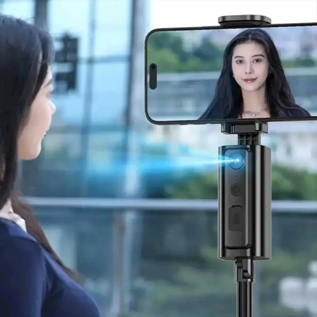 Rtyuyu Smartphone AI Follow Up Face Tracking 360 Rotating Tripod Travel Portable Selfie Vlog Shooting Anti Shake Tripod