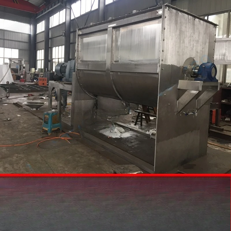 Horizontal double ribbon mixer, feed mixer, horizontal ribbon mixer, granular fertilizer mixing equipment
