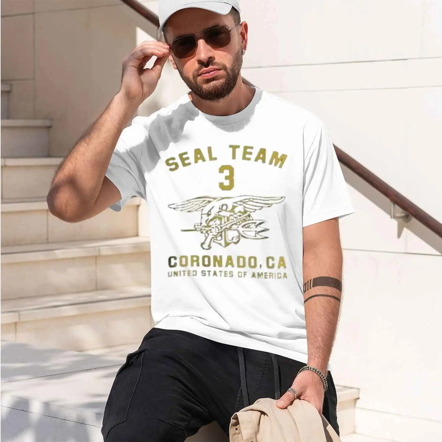 Summer New Naval SEAL Team Three US Military Force T-Shirt. Summer Cotton Short Sve O-Neck Men's T-Shirt 2026 New Model Men’s Sh