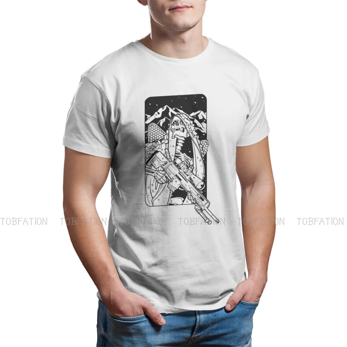 Forward Observations Group Death Gypsy Tshirt Vintage Fashion Men\'s Clothes Tops Cotton Crewneck T Shirt