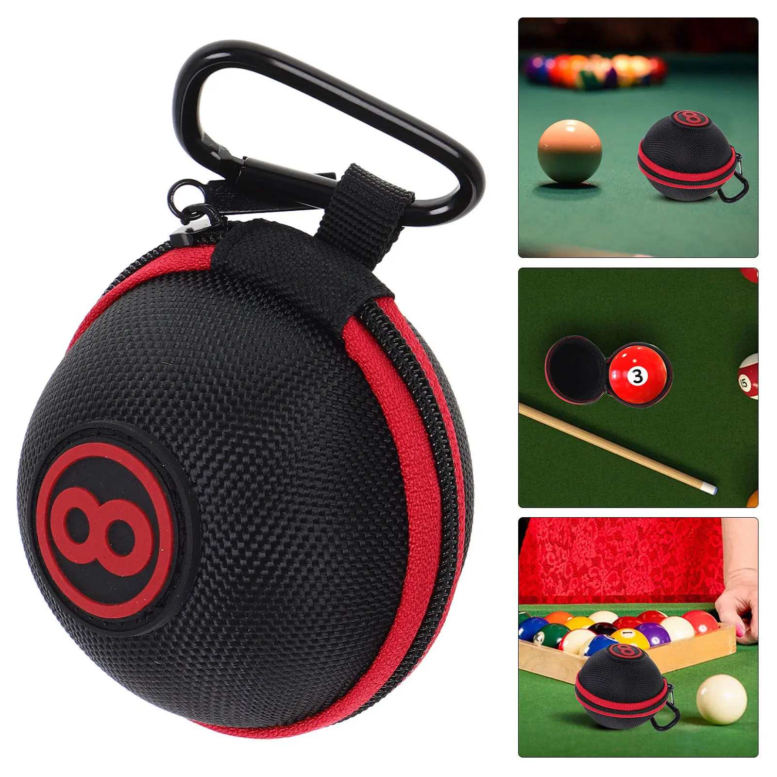 

Pool Cue Ball Storage Bag Reusable Wear-Resist Billiard Ball Pouch Durable Protection Portable Organizer Case For Billiard