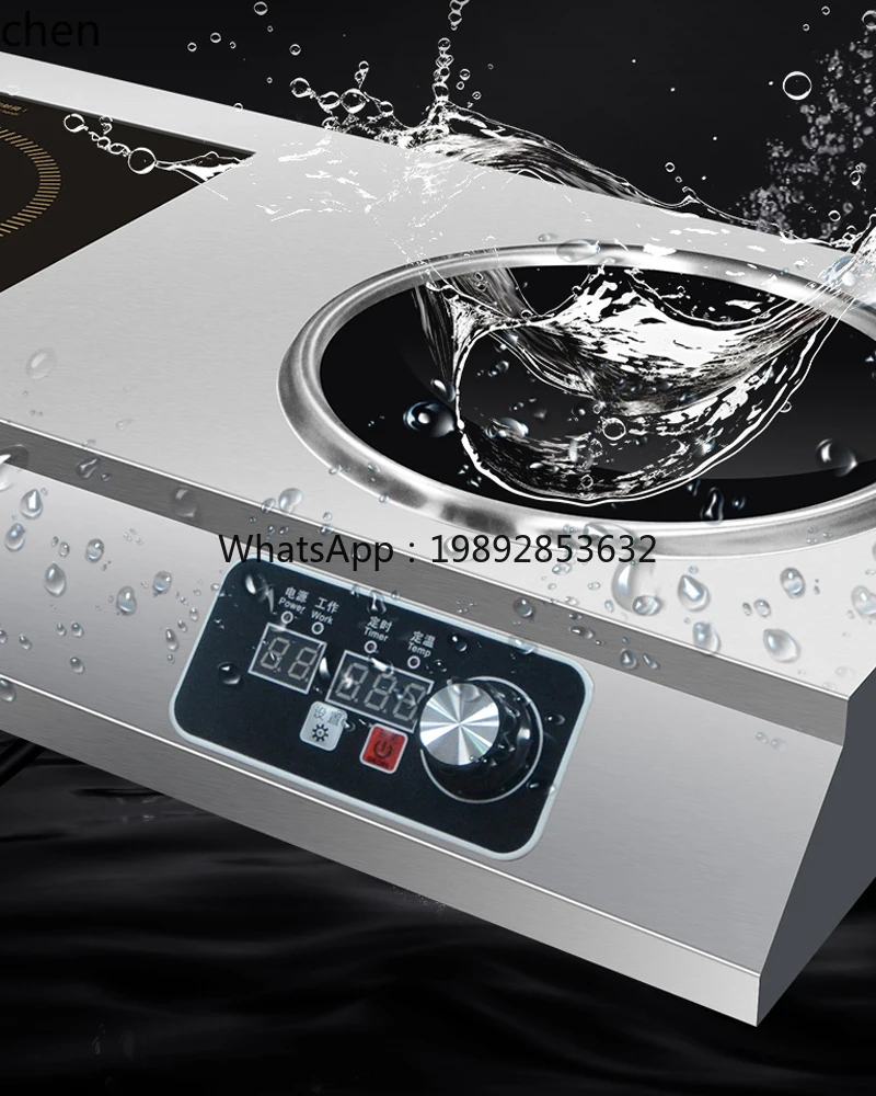 BB  flat concave double stove commercial induction cooker 6000W high power electric stove desktop stir fry electromagnetic