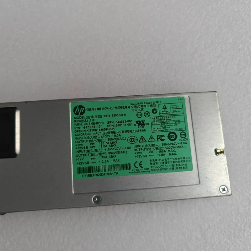 for HP DPS-1200SB A HSTNS-PD Power Supply Unit Replacement Part for Server Workstation High Efficiency Modular Design