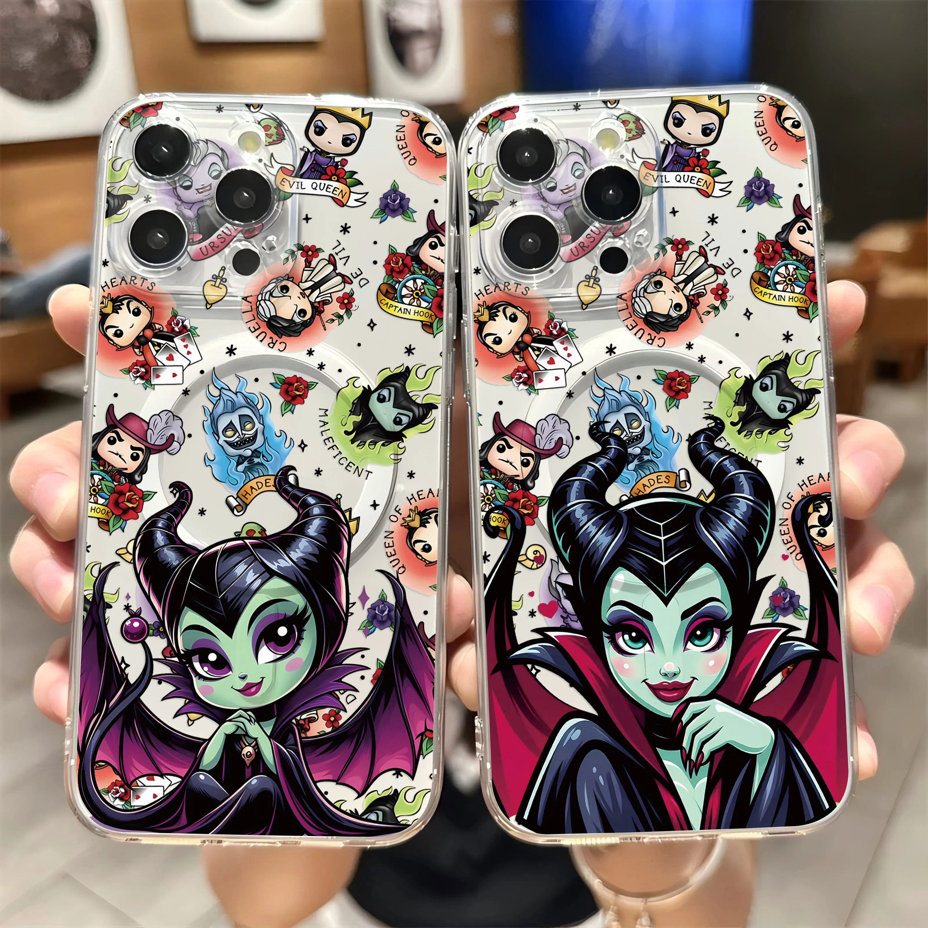 Cartoon Witch Villain New Magnetic Phone Case For Samsung Galaxy S25 S24 S23 S22 S21 S20 FE Edge Plus Ultra 5G Soft Clear Cover