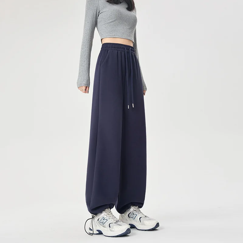 

Широкие брюки в японском стиле, женские осенние трендовые брюки тысячелетия, свободный крой, городские, впитывающие влагу, вельветовые, с эластичным поясом