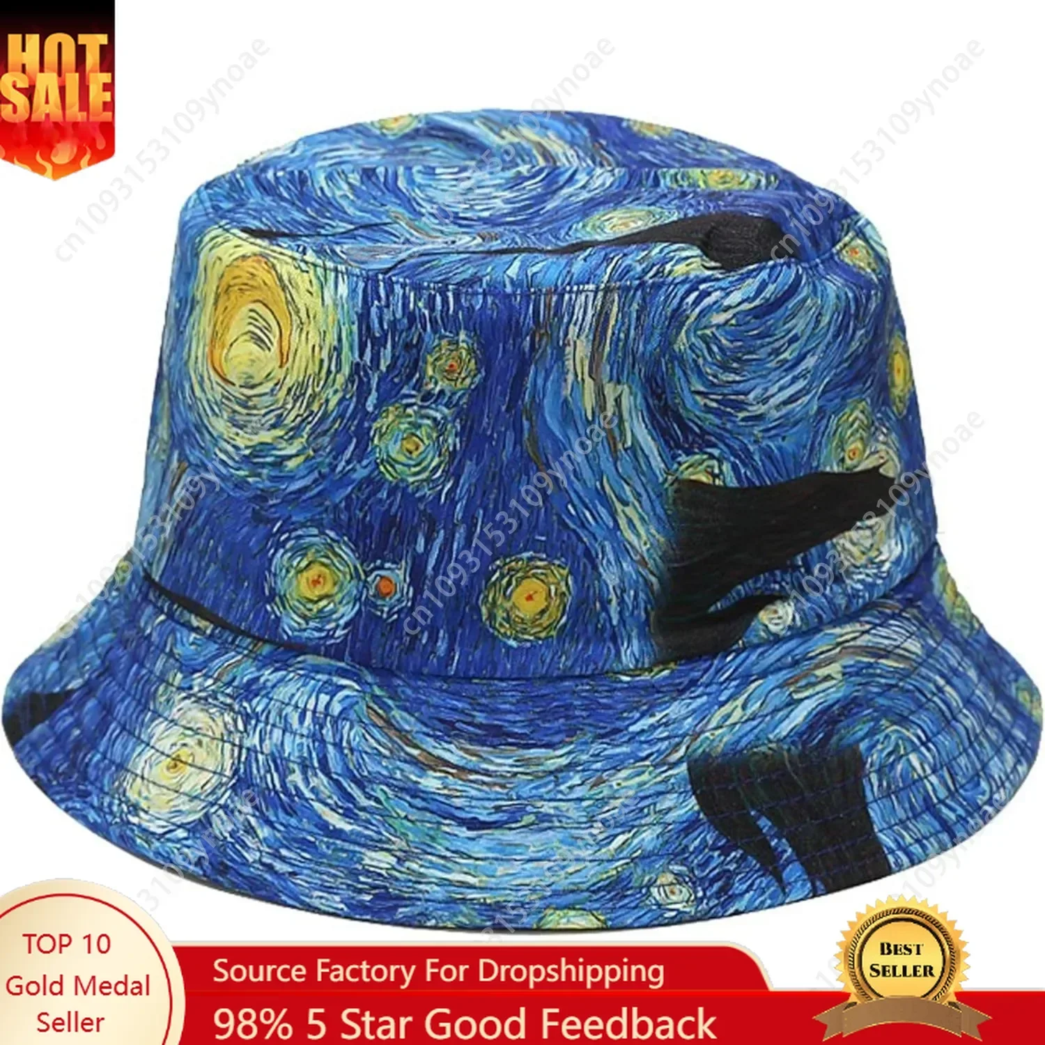 

Flower Star Bucket Hat Cotton Summer Travel Beach Sun Hats Emboridery Women Men Fashion Outdoor Cap Fishing Caps