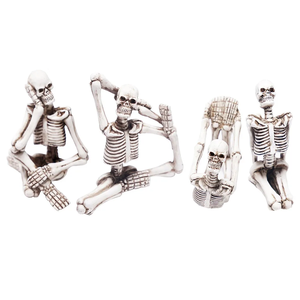 

4Pcs Decor Resin Halloween Yoga Props Eye-Catching Creepy Bone Festival Decoration