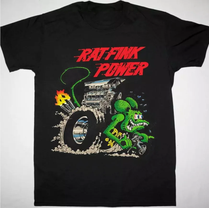 

Футболка унисекс Ed Roth Rat Fink Power с коротким рукавом, черная, все размеры