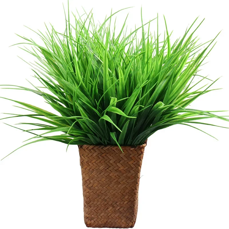 7 Frok Plastic Artificial Orchid Grass 42cm Simulation Aquatic Flower Arrangement with Grass Decorative Plant