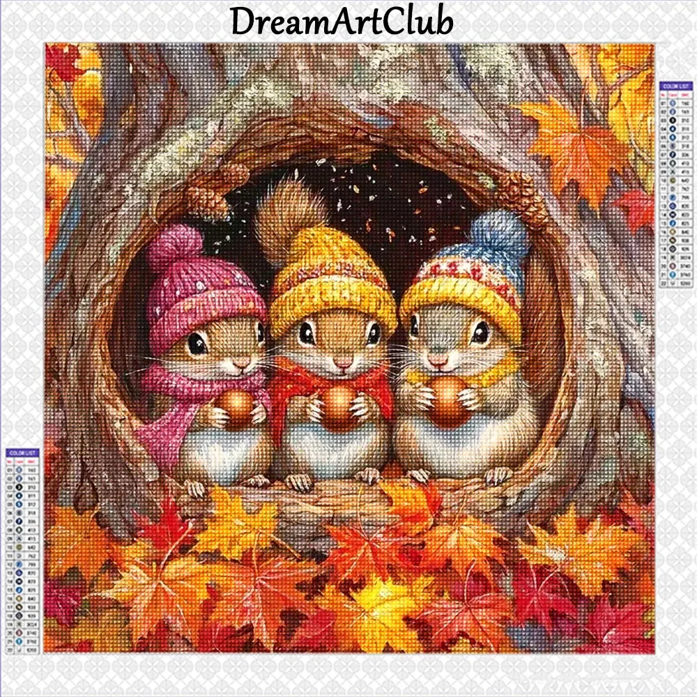 الماس طقم الطلاء السنجاب جديد وصول الماس الفسيفساء 5D DIY عبر الابره مجموعات الماس الفن ديكور المنزل #1