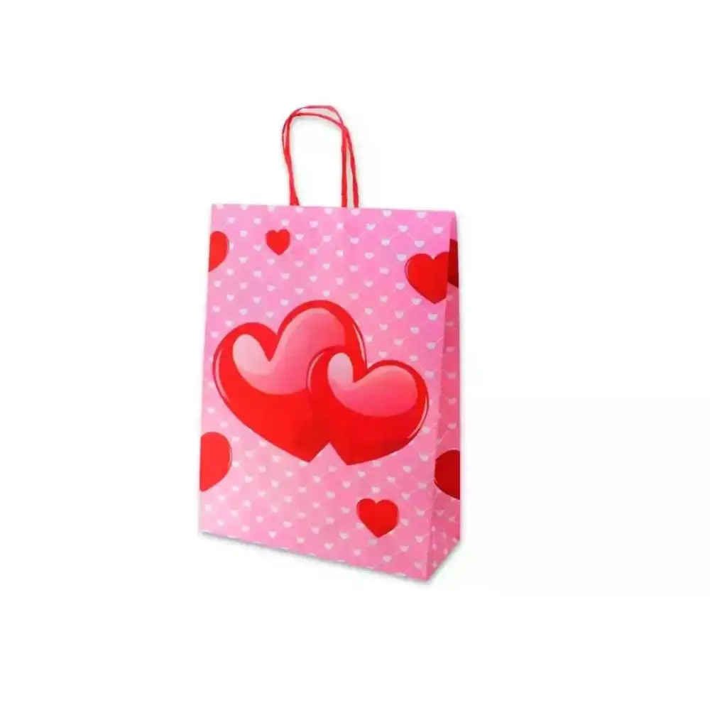 White Love Gift Bag 23,5X10,0X31,5 Kraft