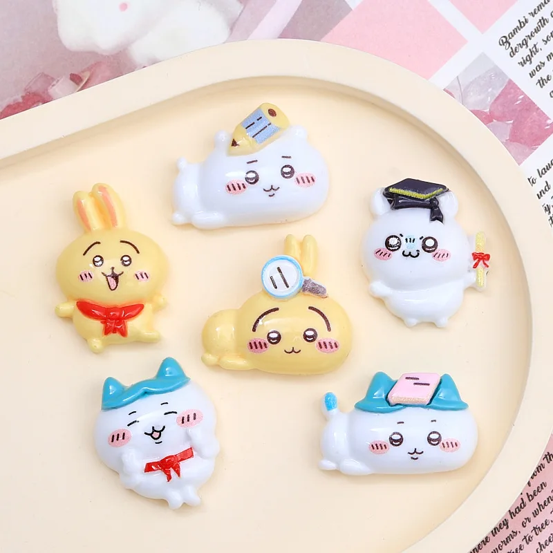 100pcs Cute Resin Flat Back Cabochon Cartoon Scrapbook Kawaii DIY Embellishments Charm Decorate Accessories