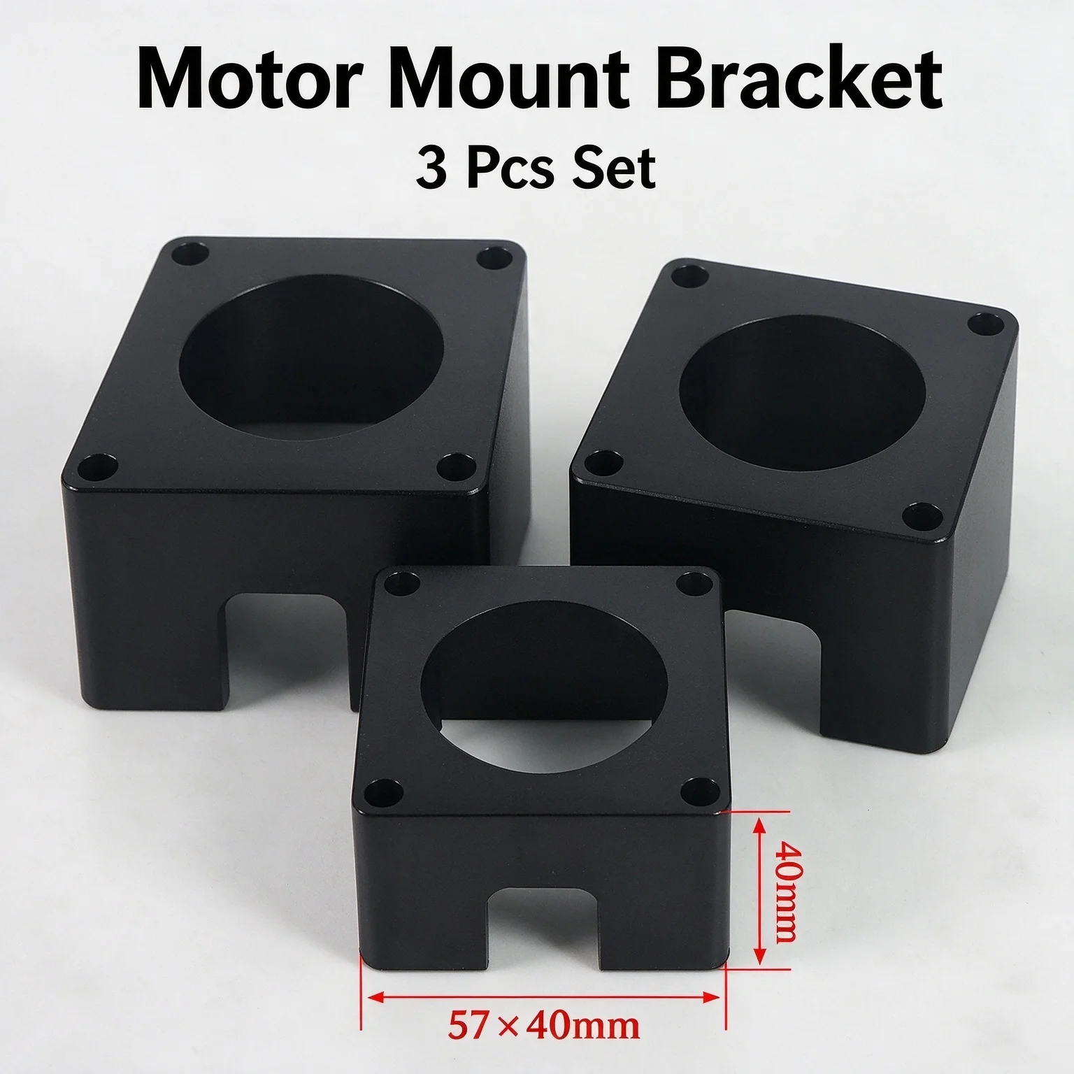 57*40MM Mounting Bracket NEMA23 57 Stepper Motor Plastic Base Bracket Mount 3pcs CNC Router Parts Xyz Axis Parts