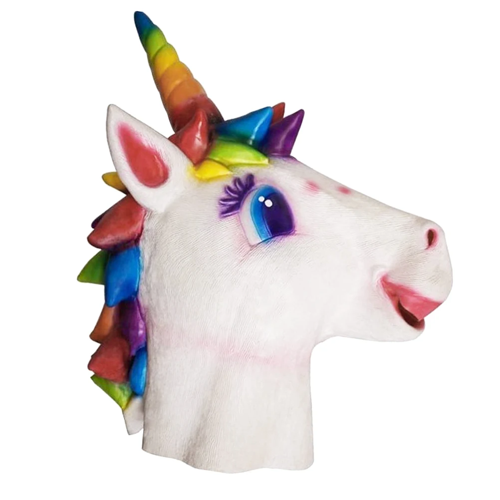 Máscara de unicornio, accesorio de caballo de Halloween, ropa para