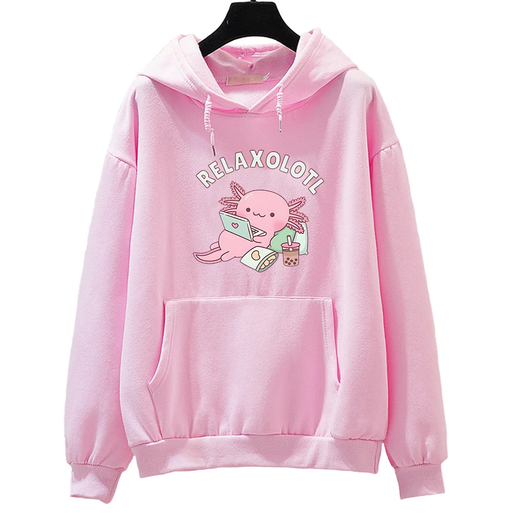 Axolotl BBob Funny Graphic Hoodies Cute/kawaii Female Casual Sweatshirt Autumn Fleece O-neck Pullovers Brand Fashion Sudaderas