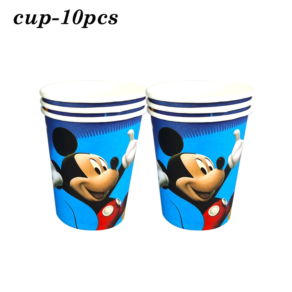 Disney Cartoon Mickey Mouse Theme Party Decoration Baby Shower Disposable Tableware Plates Cups Napkin Kids Favor Party Supplies