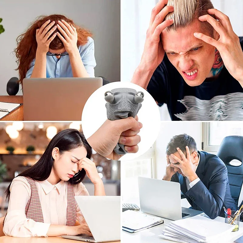 ストーンマン ストレス解消おもちゃ 徐々にリバウンド ソフトモアイ像 握る目 兴味深い表現 子供用ギフト