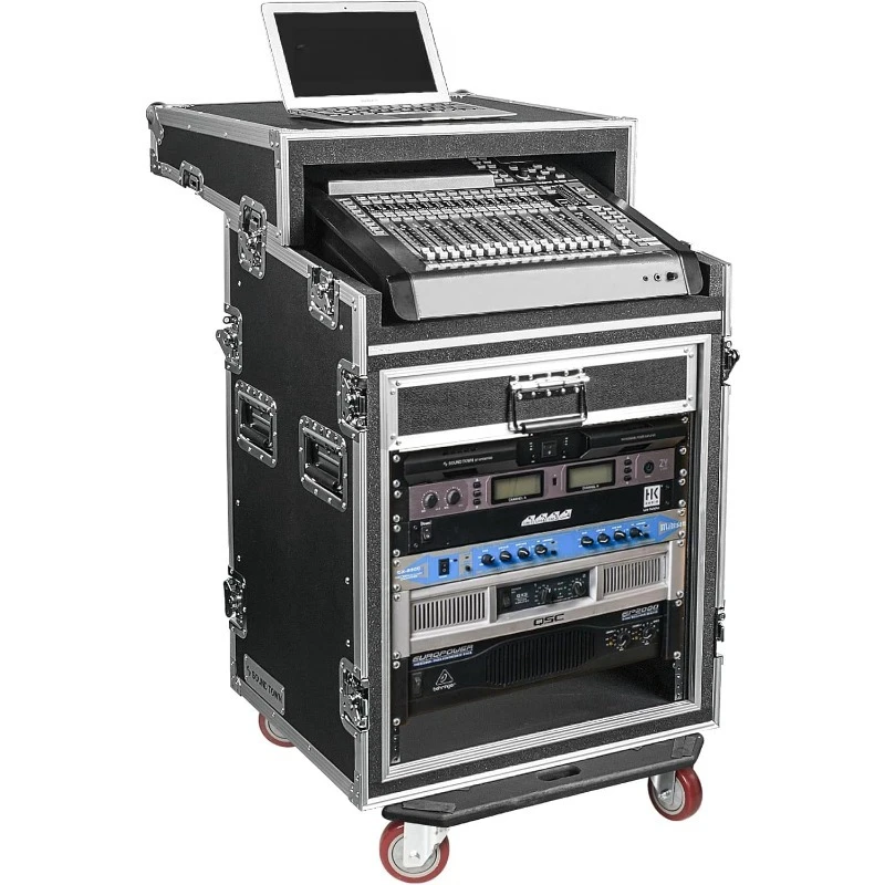 

Корпус Sound Town Shock Mount 12U ATA Rack Case с 20-дюймовой стойкой, наклонной верхней частью миксера и роликами 11U, 12-размерный размер — Pro Tour Grad