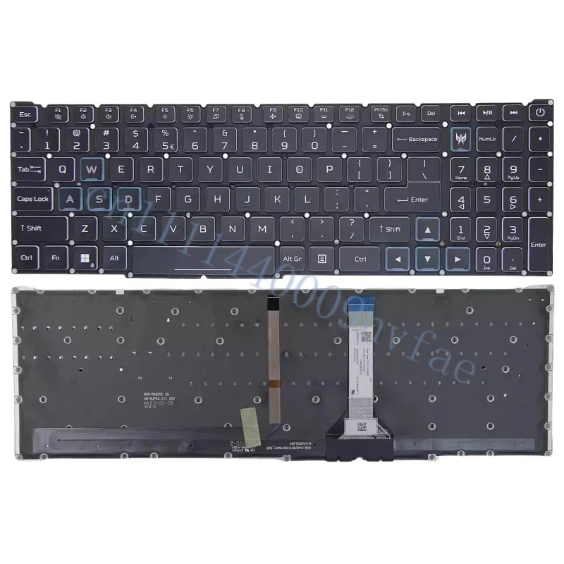 New For Acer Predator Helios 300 PH315-54 PH315-55 PH317-55 PH317-56 Series Laptop Keyboard US Backlit 0.3