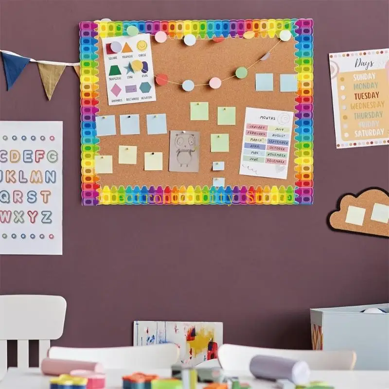 3inX25.9ft Colorful Pencil Pattern Border Trim Bulletin Board Border Sticker HU8D